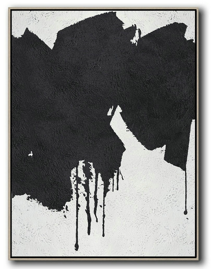 Wall Art Painting,Black And White Minimal Painting On Canvas,Canvas Wall Art Home Decor #H4T1